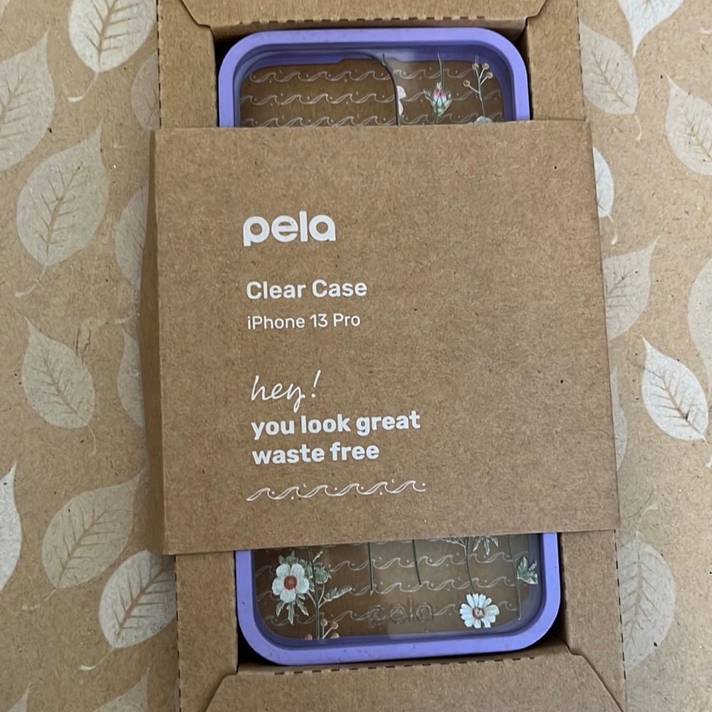 Pela Clear Purple Floral Case for iPhone 13 Pro